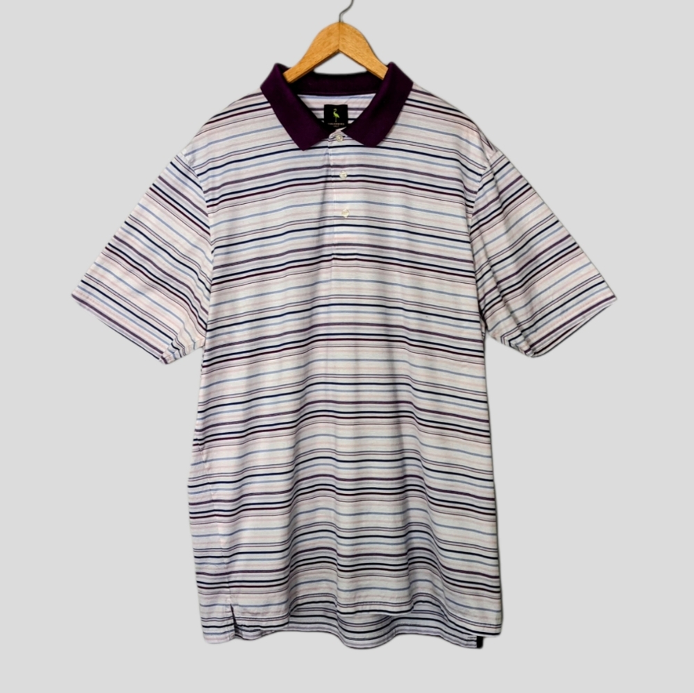Tailorbyrd Striped Polo Shirt 2XLT